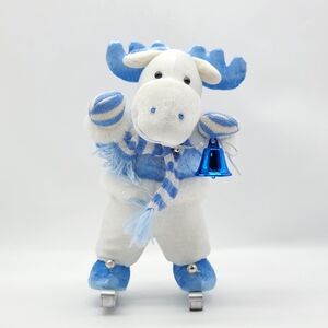2002 Avon Mark The Moose Plush Christmas Holiday Skater NO MOVEMENT NO SOUND